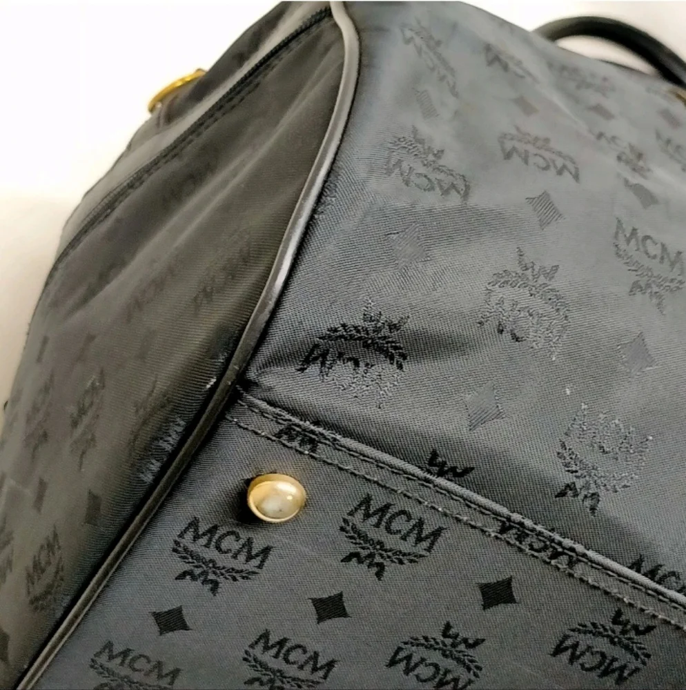 MCM 22" Ottomar Weekender Bag in Black Lairetos Jacquard - Picture 6 of 9
